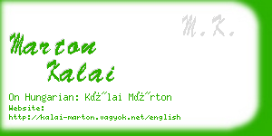 marton kalai business card
